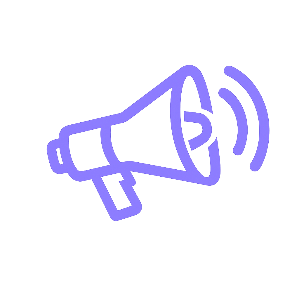 Icône communication et visibilité